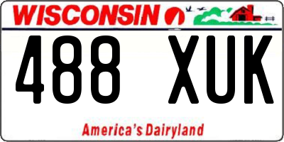 WI license plate 488XUK
