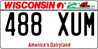 WI license plate 488XUM