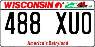 WI license plate 488XUO