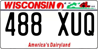 WI license plate 488XUQ
