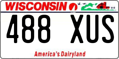 WI license plate 488XUS