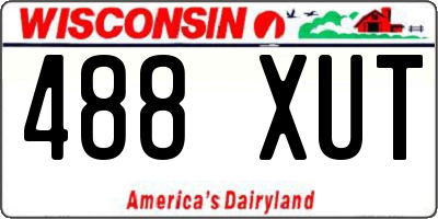 WI license plate 488XUT
