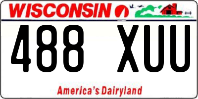 WI license plate 488XUU