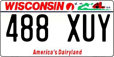 WI license plate 488XUY