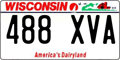 WI license plate 488XVA