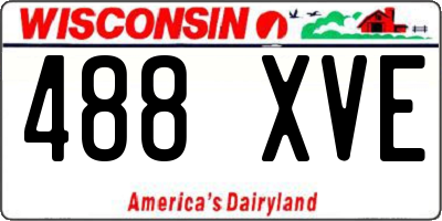 WI license plate 488XVE