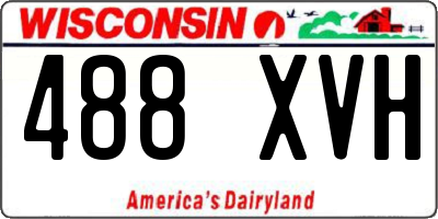 WI license plate 488XVH