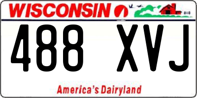 WI license plate 488XVJ