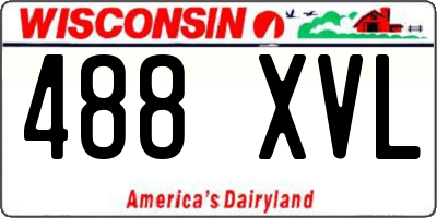 WI license plate 488XVL