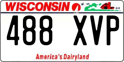 WI license plate 488XVP