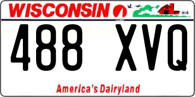 WI license plate 488XVQ
