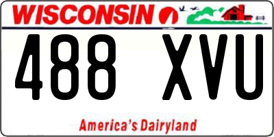 WI license plate 488XVU