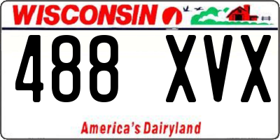 WI license plate 488XVX