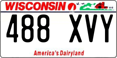 WI license plate 488XVY