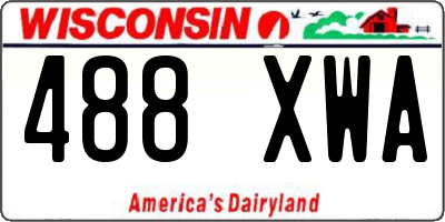 WI license plate 488XWA