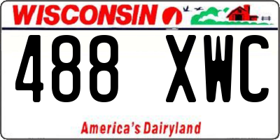 WI license plate 488XWC