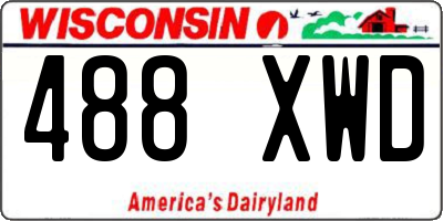 WI license plate 488XWD