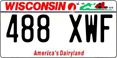 WI license plate 488XWF