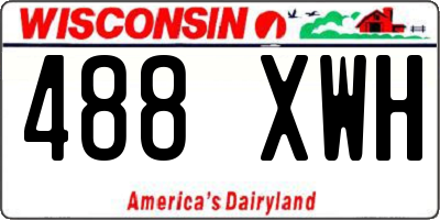 WI license plate 488XWH
