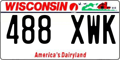 WI license plate 488XWK