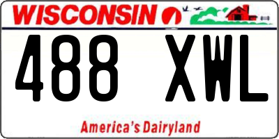 WI license plate 488XWL