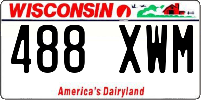 WI license plate 488XWM