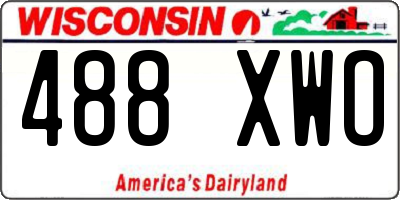WI license plate 488XWO