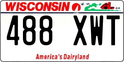 WI license plate 488XWT