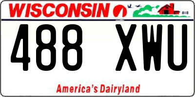WI license plate 488XWU