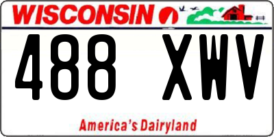 WI license plate 488XWV
