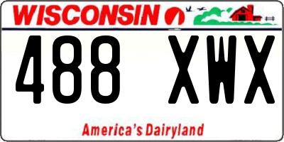 WI license plate 488XWX