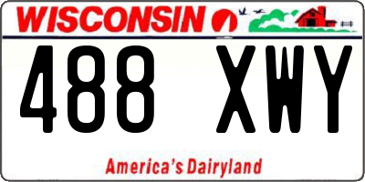 WI license plate 488XWY