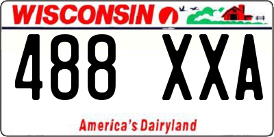 WI license plate 488XXA