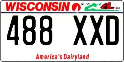 WI license plate 488XXD