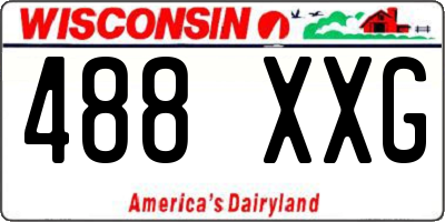 WI license plate 488XXG