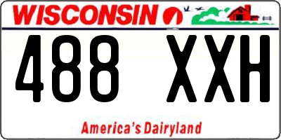WI license plate 488XXH