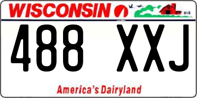 WI license plate 488XXJ