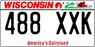 WI license plate 488XXK