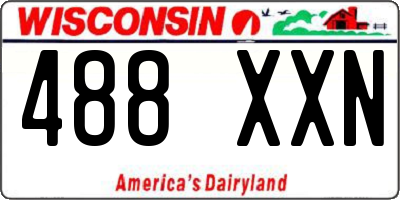 WI license plate 488XXN
