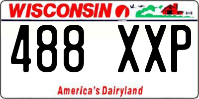 WI license plate 488XXP