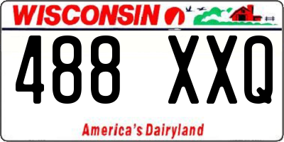 WI license plate 488XXQ