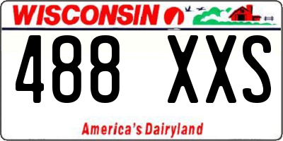 WI license plate 488XXS