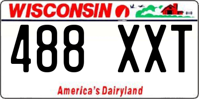 WI license plate 488XXT