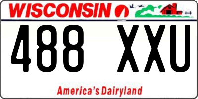 WI license plate 488XXU