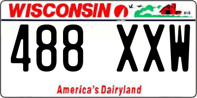 WI license plate 488XXW