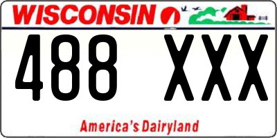 WI license plate 488XXX