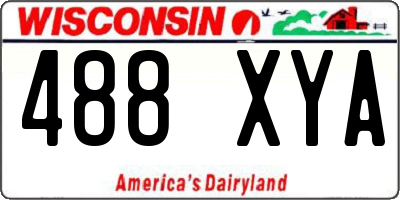 WI license plate 488XYA