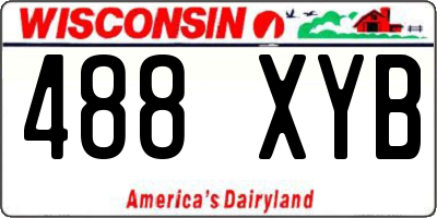 WI license plate 488XYB