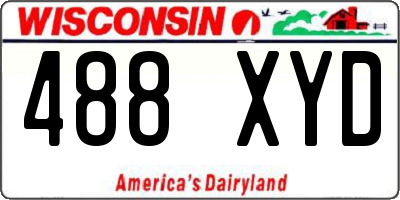 WI license plate 488XYD