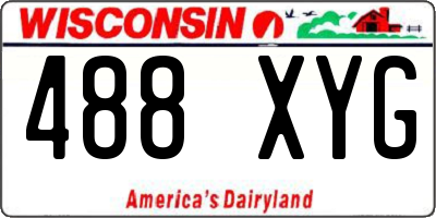 WI license plate 488XYG